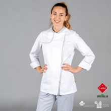 CHAQUETA COCINA MUJER ANAYA TEJIDO RECICLADO Y ORGANICO KLOPMAN 9429 GARYS