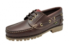 ZAPATO NAUTICO PIEL VACUNO ANTIDESLIZANTE FLEXIMAX F3501 PULL ROJIZO